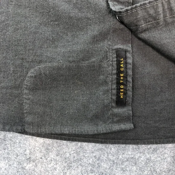 Howler Bros Heed The Call Mens Shirt L Grey Cotton Short Sleeve - Picture 4 of 16